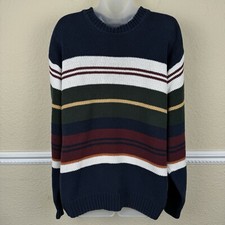 Vtg Dockers Mens XL Pullover Crewneck Knitted Grandpa Retro Sweater Nautical