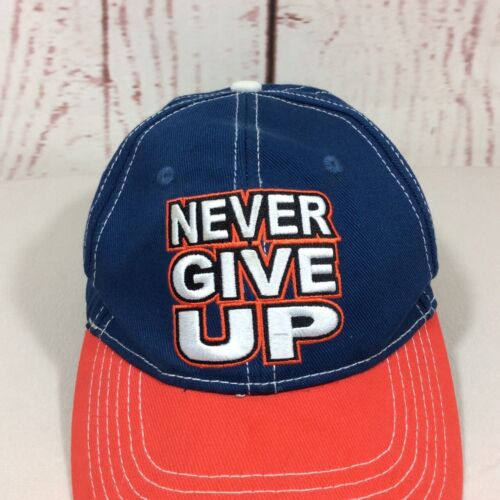 WWE John Cena Hat Wrestling Cap Never Give Up U Can't C Me U Can't Stop Me Blue - Picture 2 of 14