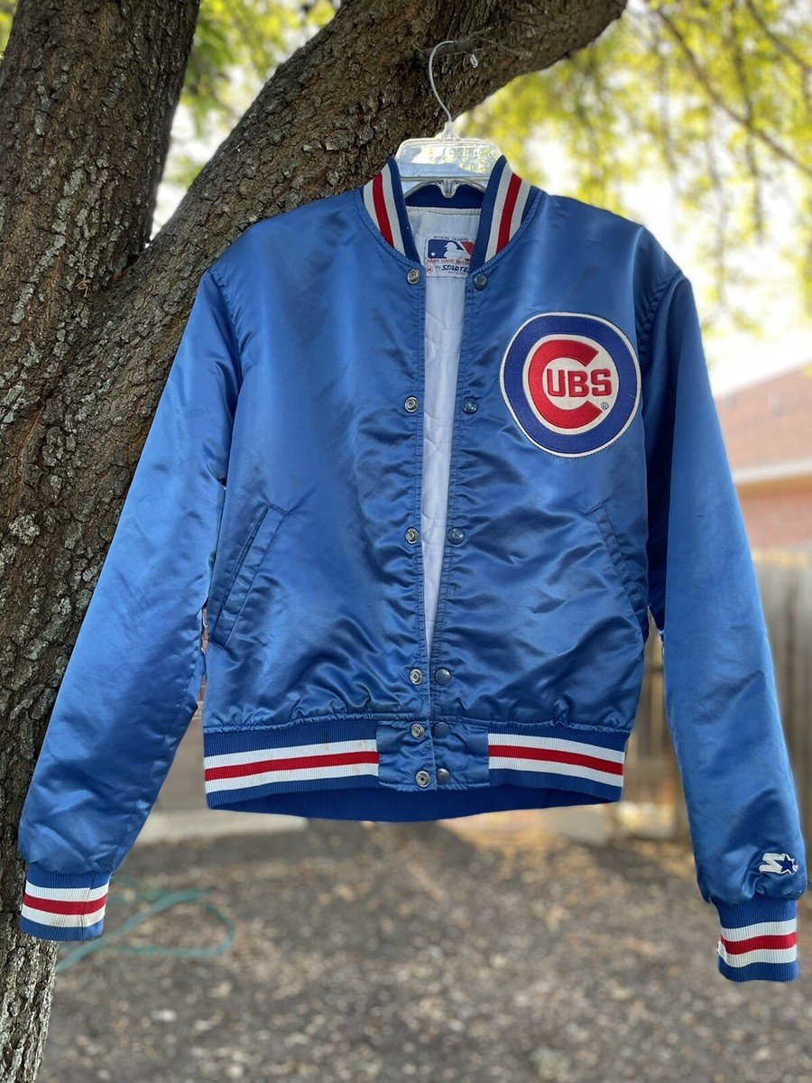 Vintage 90s Chicago Cubs Starter Satin Jacket Mens Size