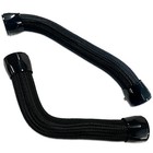 <!--F#f_0-->Black Braided Radiator Hose Kit Black Ends Holden HQ 350 Chev V8 Monaro<!--F/-->