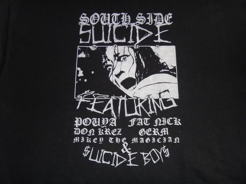 G59 SUICIDEBOYS X POUYA SOUTH SIDE SUICIDE HOODIE SCHWARZ LARGE - Bild 2 von 6