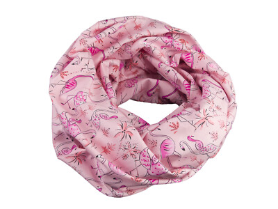 Damen-Rundschal Loop Flamingo hellrosa rosa pink lachs bunt ca. 25cm x 140 cm