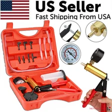 Hand Held Vacuum Pressure Pump Tester Set Brake Fluid Bleeder Bleeding Kit + Box