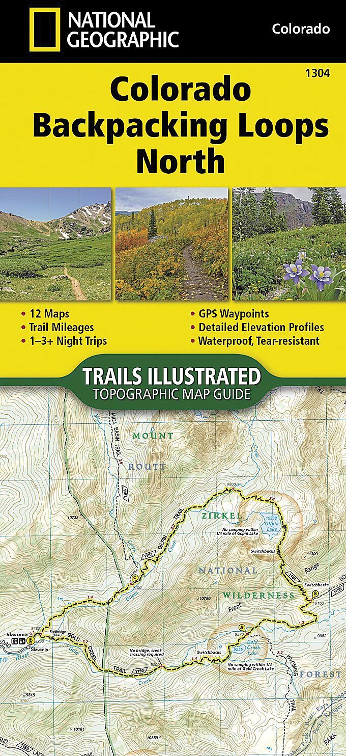 Иллюстрированная серия National Geographic Trails: Рюкзак из Колорадо на Север № 1304