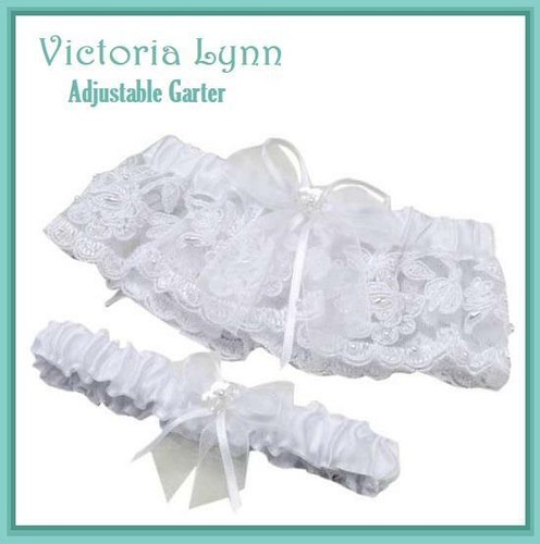 2 x Liguero Victoria Lynn Blanco Ajustable y Tirar Liguero 2 Piezas Encaje Perla Nuevo en Caja - Imagen 2 de 5