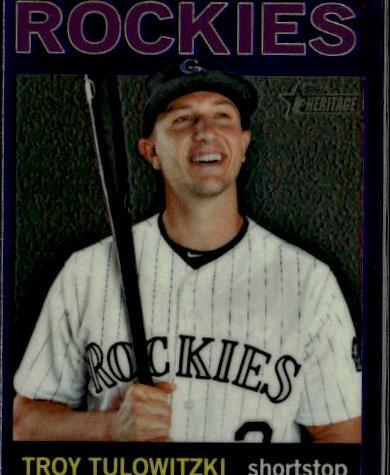 2013 Topps Heritage #HC45 Troy Tulowitzki Chrome Purple Refractors - Picture 1 of 2