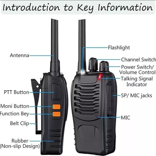 2PCS Baofeng Walkie Talkie BF-888S Sprechfunkgeräte Handfunkgerät 16Kanäle 5KM - Zdjęcie 5 z 17
