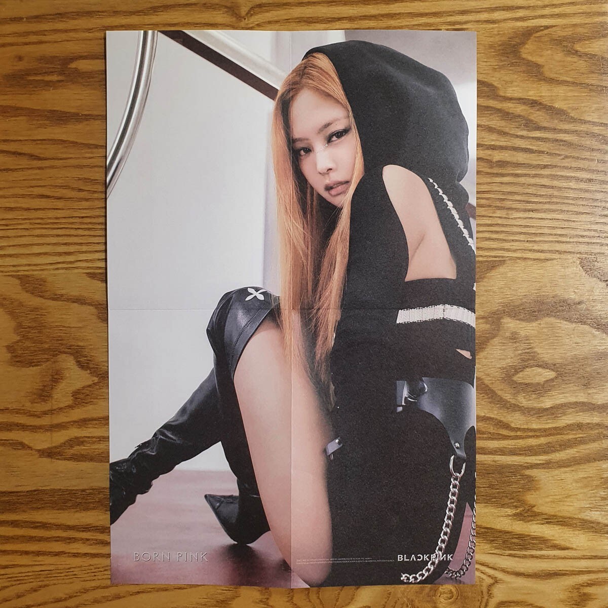 Jennie Official Folded Poster BlackPink 2nd Album Born Pink