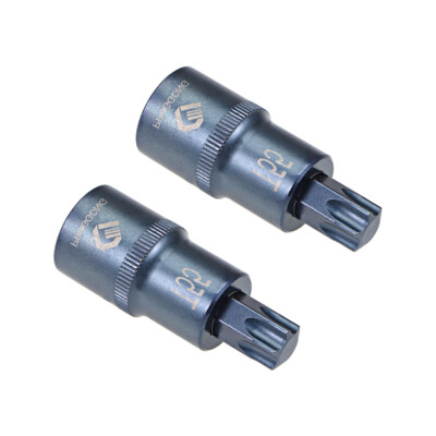 2 Stück 1/2-Zoll-Antrieb T55 Torx-Bit-Steckschlüssel,S2-Stahl-Bits,2 Zoll