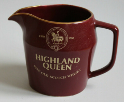 Whisky Krug Water Jug Highland Queen Fine old Scotch Kanne Pitcher Keramik 