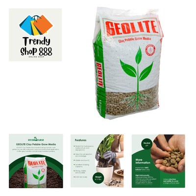 Clay Pebble Grow Media, Gray, 1.5 Cu. Ft.
