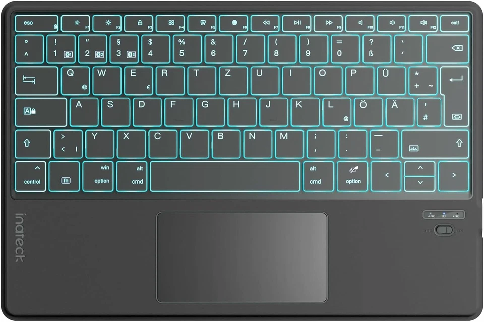 Inateck Bluethooth Tastatur Touchpad Tablet iPad Ultra-Slim Windows/Android/iOS