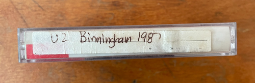 U2 Live From Birmingham 1987 Live Concert Cassette Tape