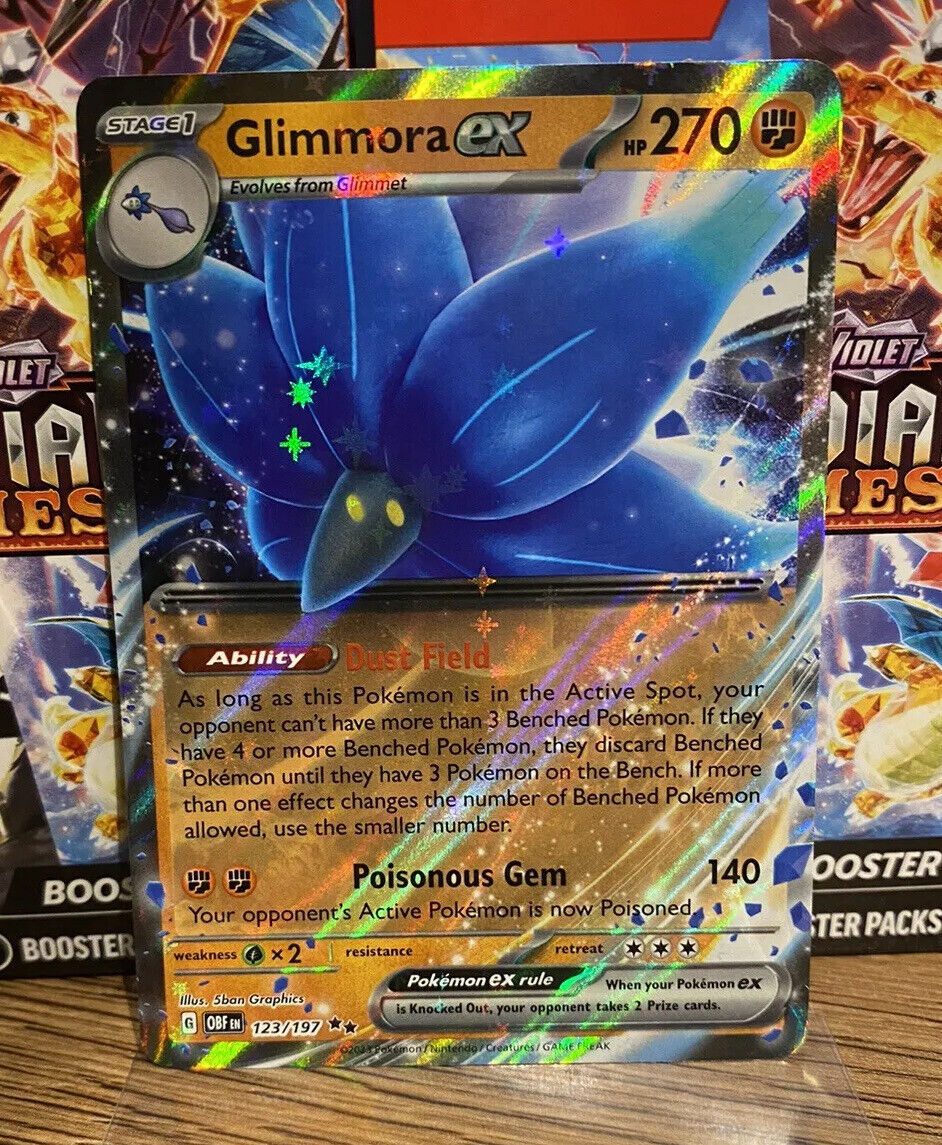 Glimmora EX Holo Double Rare 123/197 Pokémon Obsidian Flames Glimmora EX Holo Double Rare 123/197 Pokémon Obsidian Flames