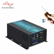  500W Power Inverter Pure Sine Wave 12/24V to 110/220V Remote Control Car Power