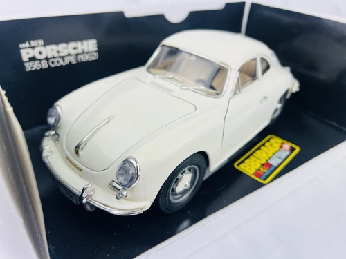 BBURAGO 3021 PORSCHE 356B Coupe 1962 White Die Cast Metal 1/18 Scale -DAMAGED !! - Picture 2 of 17