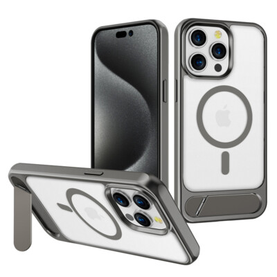 For Apple iPhone 16 Pro 6.3'' Case Clear Mag Safe Stand Shockproof Cover + Screen