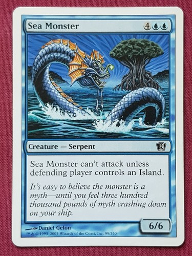 Magic The Gathering 8TH EDITION SEA MONSTER blue card MTG - 第 1/2 張圖片
