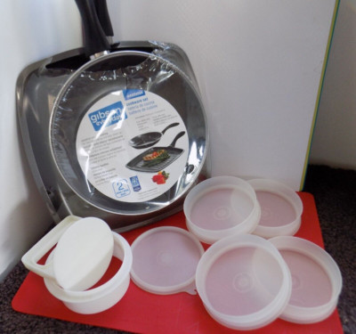Gibson Everyday Cookware 2 piece Set New - Tupperware Hamburger Press Set Used