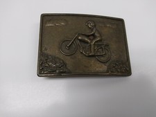 Original Vintage Brass belt buckle Dirt Bike 70's -80's Motorcycle