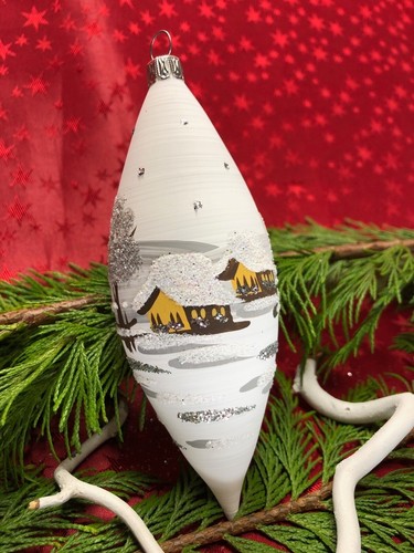 Zapfen Glas Tannenzapfen Olive Tropfen Christbaum Baumbehang Handarbeit Lauscha - Bild 10 von 26