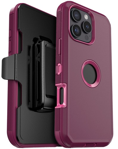Funda híbrida a prueba de golpes con clip para cinturón para Apple iPhone 16/16 Plus/Pro/Pro Max - Imagen 31 de 54