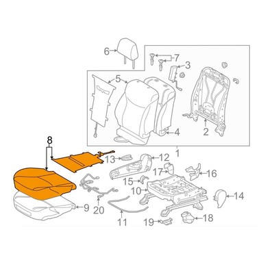 TOYOTA Genuine 71071-47371-G4 Seat Cushion Cover TOYOTA Genuine 71071-47371-G4 Seat Cushion Cover
