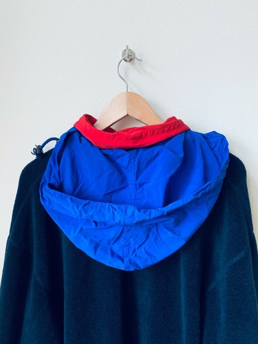 VINTAGE 90s Polo Ralph Lauren Sport Pullover Fleece Flag Stadium Superman Bear - Picture 4 of 4