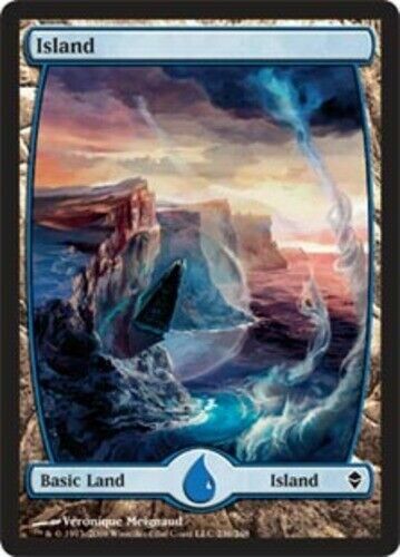 Island 236 Full Art Zendikar Near Mint NM MTG Magic the Gathering