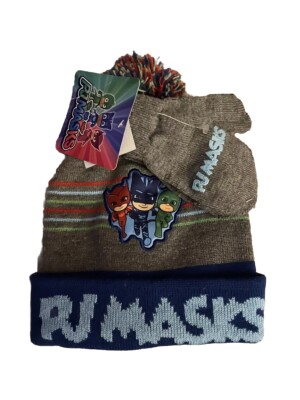 PJ Masks hat and mittens NEW Children Child s Kids Warm For Cold Winter Weather