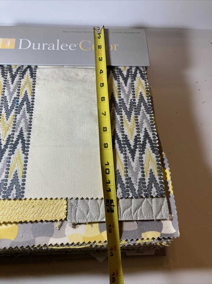 Duralee Color Beau Monde Canary Mushroom Collection Fabric Sample Book #2877 - Image 4 of 4