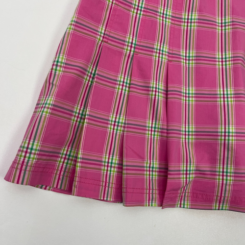 Vintage 90's Lilly Pulitzer Pink Plaid Golf Skort Pleated Preppy School Girl - Picture 9 of 14