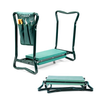 Tragbarer Garten Knieschaum Kniehocker Werkzeugtasche gepolsterter Sitz Sitz Sitzpolster