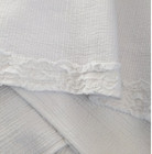 Hamptons White Rag French Country Ruffle Shabby Sofa Couch Bed Throw Blanket New