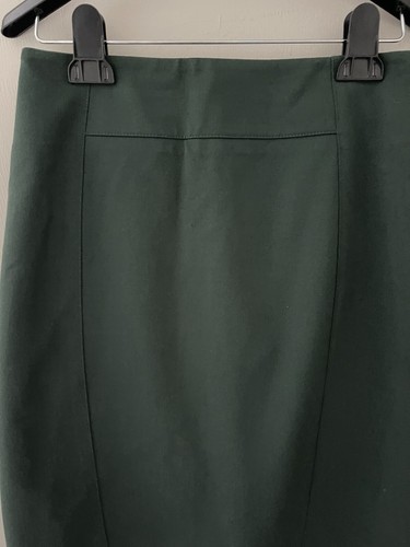 Ann Taylor Dark Green Pencil Sheath Skirt Size 0, Knee Length - Picture 2 of 8