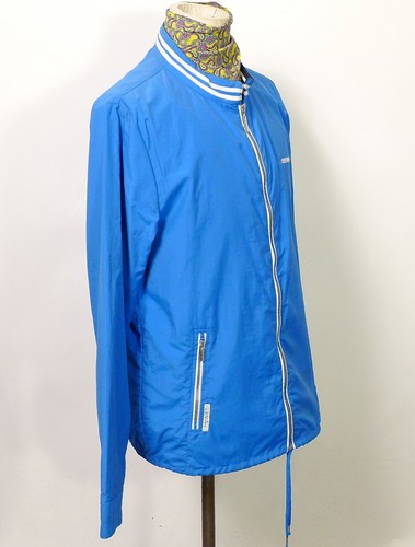 Lambretta Carnaby Street Men's Light Blue Cafe Style Zip Front Jacket Sz. L #350 - Picture 7 of 15