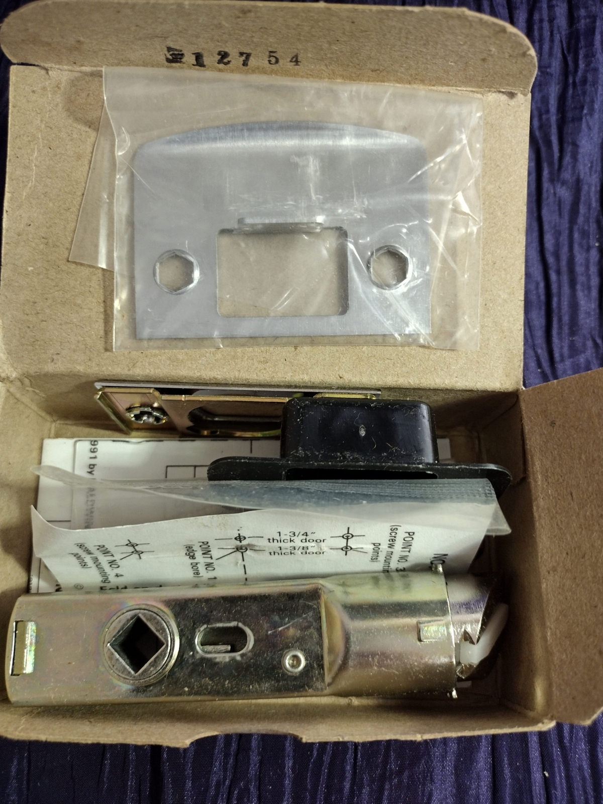 Baldwin Passage Door Knob Latch for 23/8" Backset with Full Lip Strike