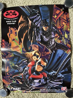 Batman & Robin Poster 1997 Promo 17.5x22.25 Walmart Frito Lay RARE