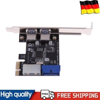 Externer 2-Port-USB3.0 + interner 19-Pin-Header PCIe-Karte 4-Pin-IDE-Stromanschl