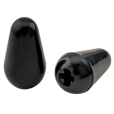 Musiclily Pro 2Pcs Black Metric Guitar 5 Way Switch Tip Knob For Import Strat ST