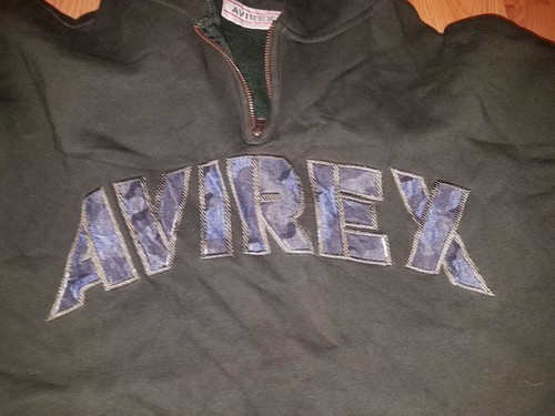 Avirex Hoodie Authentic Varsity Sports Equipment Patch NewYork XL 3/4 Zipper Men - Picture 2 of 7