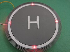 Heli Pad escala HO 1:87 plataforma de aterrizaje helicóptero con 4x LED rojos parpadeantes
