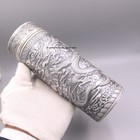 Pure S999 Fine Silver 999 Carved Dragon Travel /Coffee/Hot Tea Drinking Bottle