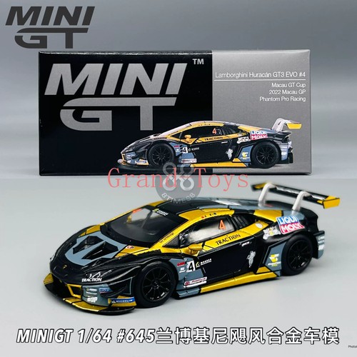 MINI GT 1:64 Lambo hurricane GT3 EVO #4 2022 Macau GP Macau GT Cup Model Car - Picture 1 of 5