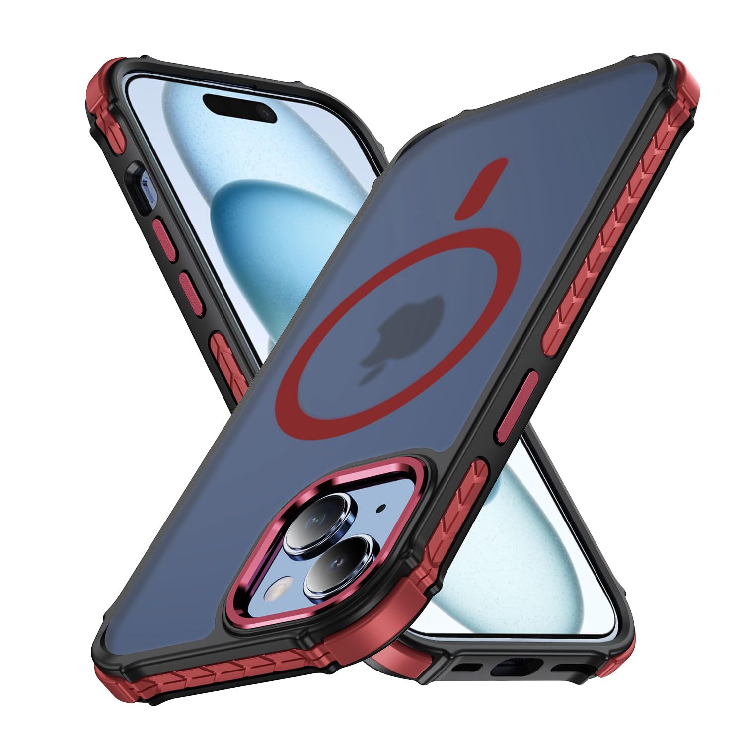 U.S. Military Standard MagSafe Compatible for iPhone 15 Case Metal Button M 917