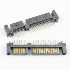 2Pcs Sata 7 15 Pin 22 Pin Straight Male Adapter Connector For Hard Drive HDD