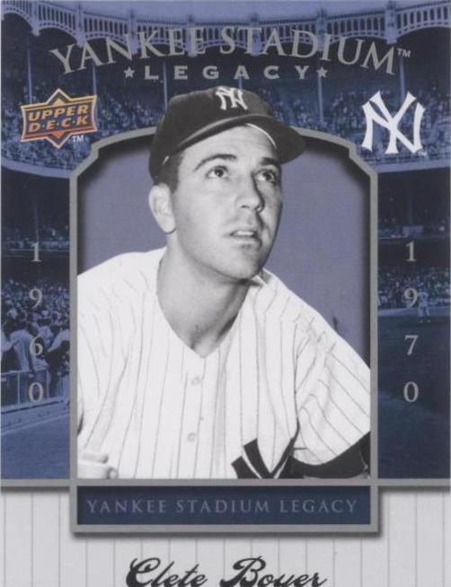 2008 Upper Deck Yankee Stadium Legacy Stadium Box Set - Clete Boyer #40 - 1 of 1