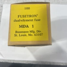 Buss Fuse Box Of 100 MDA- 1. MDA-1 Bussmann Ceramic