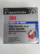 NEW 10 PACK Imation 3M IBM Formatted High Density Diskettes 1.44 MB 3.5" DISKS