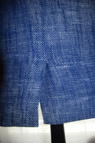 J CREW Going Places blue herringbone linen dress pockets 0 - Picture 5 of 7